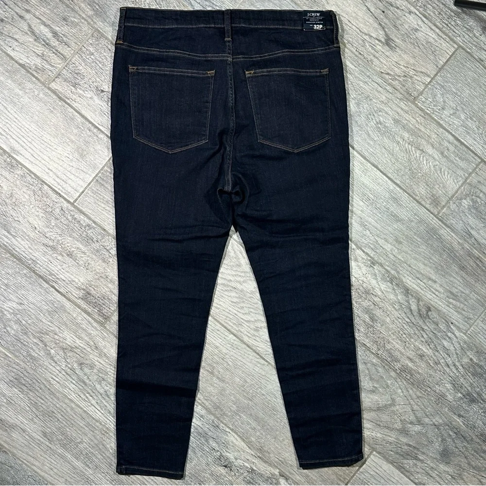 NWT J. CREW 10” High Rise Skinny Dark Wash Signature Stretch 32 Petite
